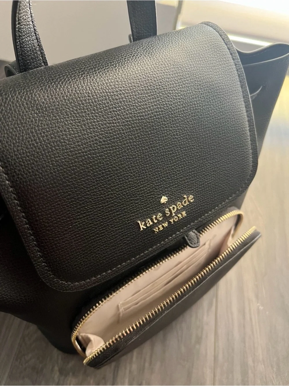 kate spade Black Leather Backpack Bag